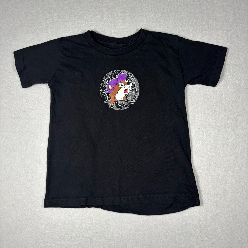 Bucees Halloween T Shirt Size 5T Youth Toddler Short Sleeve Black Halloween Web